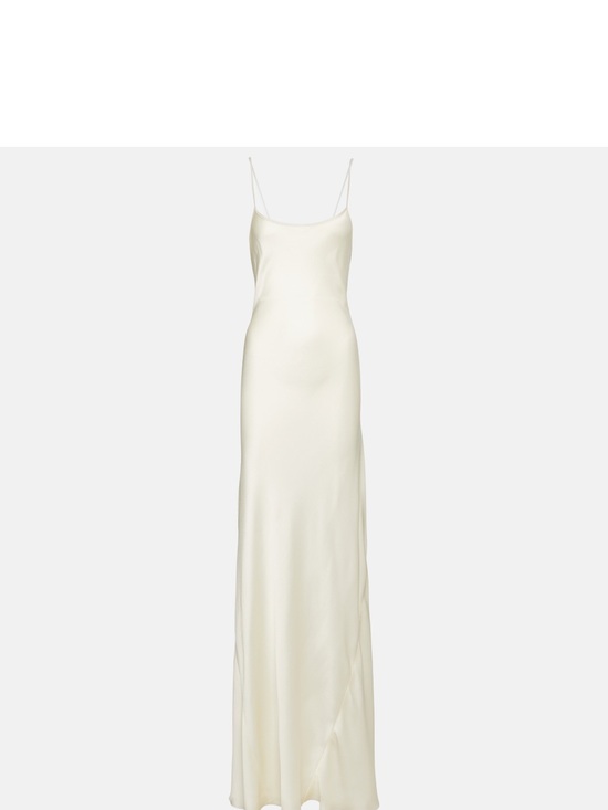 Victoria Beckham Dresses & Skirts - Victoria Beckham Cream Satin Slip Maxi Dress